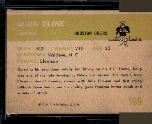 1961 Fleer #169 Doug Cline
