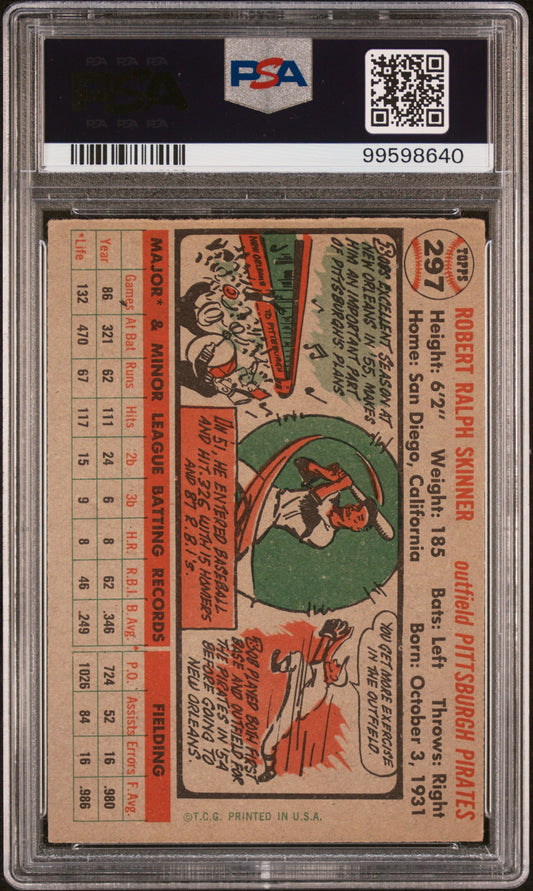 1956 Topps #297 Bob Skinner PSA 4