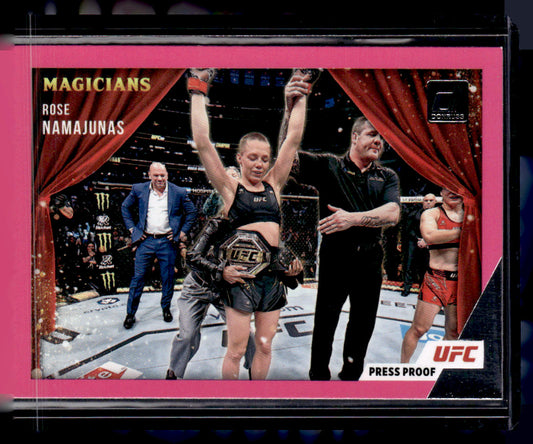 2022 Donruss UFC #10 Rose Namajunas Magicians Press Proof Pink