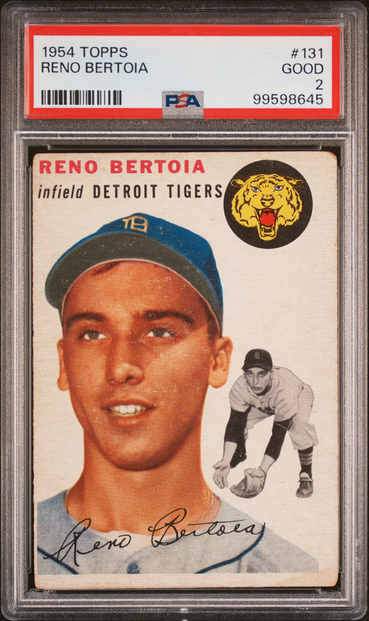 1954 Topps #131 Reno Bertoia PSA 2
