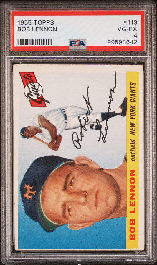 1955 Topps #119 Bob Lennon PSA 4