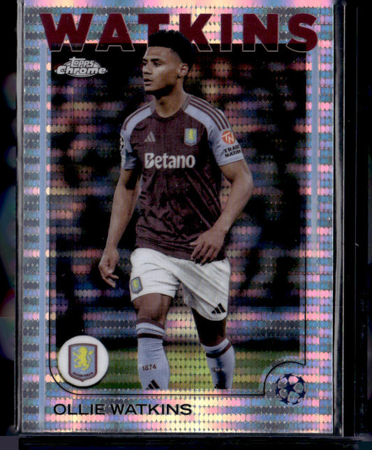 2024-25 Topps Chrome UEFA Club Competitions #33 Ollie Watkins Pulsar Refractor