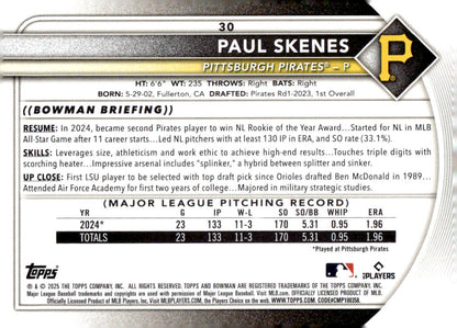 2025 Bowman #30 Paul Skenes