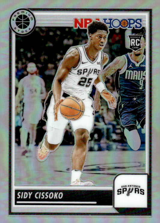 2023-24 Hoops Premium Stock #143 Sidy Cissoko Silver Prizm