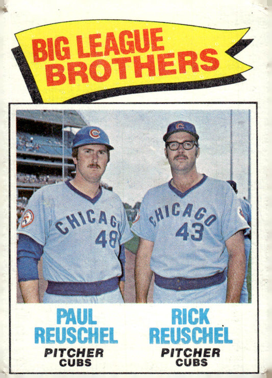 1977 Topps #634 Paul Reuschel / Rick Reuschel BLB, UER