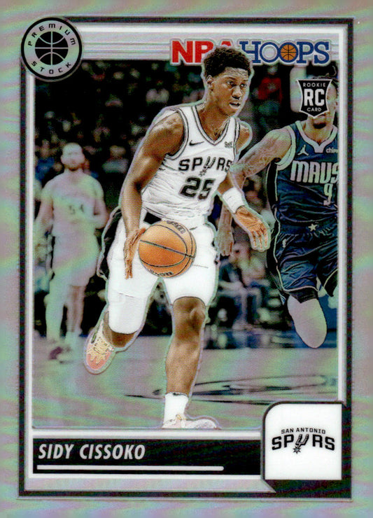 2023-24 Hoops Premium Stock #143 Sidy Cissoko Silver Prizm