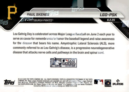 2025 Topps Now Lou Gehrig Day: Presented by Sarah Langs #LGD-PSK Paul Skenes
