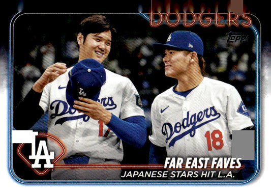 2024 Topps Update #US13 Far East Faves: (Shohei Ohtani / Yoshinobu Yamamoto)