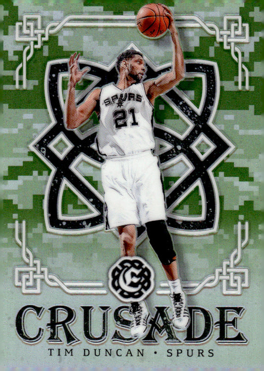 2016-17 Panini Excalibur #86 Tim Duncan Crusade Camo